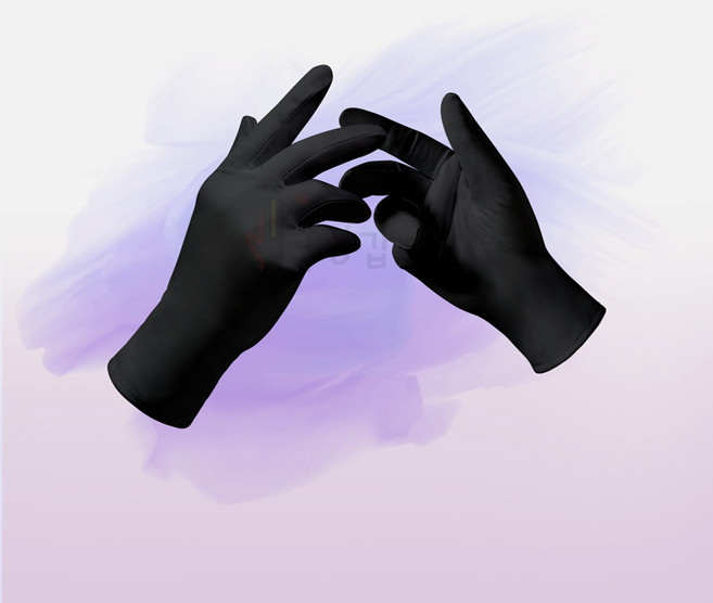 [장갑이네] 두꺼비 극세사 예식 장갑 검정 흰색 1켤레, 1개, 블랙