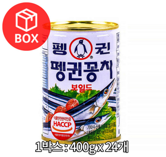 펭귄 꽁치 보일드 400g 1박스 24개입, 24개