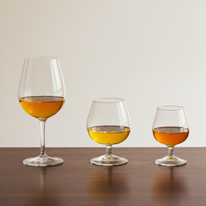 고급 와인 샴페인 꼬냑 브랜디 글라스 크리스탈 술잔 3size 2p, 루미낙 투명 브랜디잔, 130ml 2p