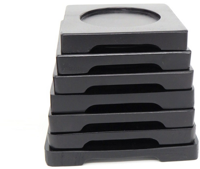 월넛 사각 돌솥 뚝배기 나무 받침 7size, 1개