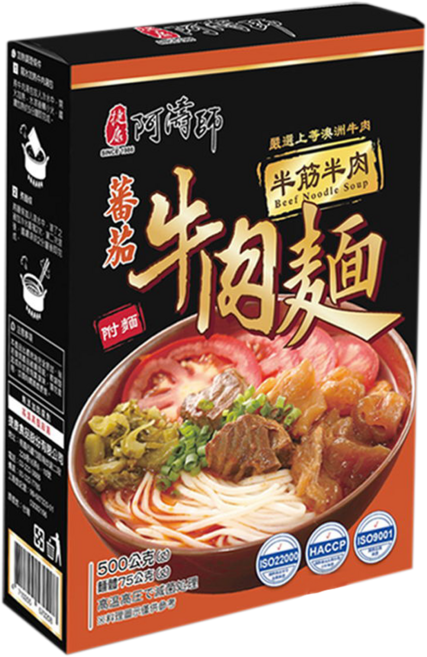 捷康 大廚在家 知名KTV牛肉麵 常溫加熱即食, 番茄半筋半肉牛肉麵500g, 1個, 500g