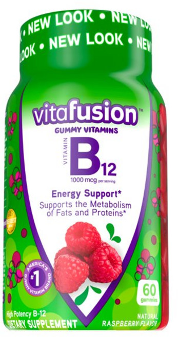 비타퓨전 B-12 1000mcg 라즈베리 구미, 60정, 1개