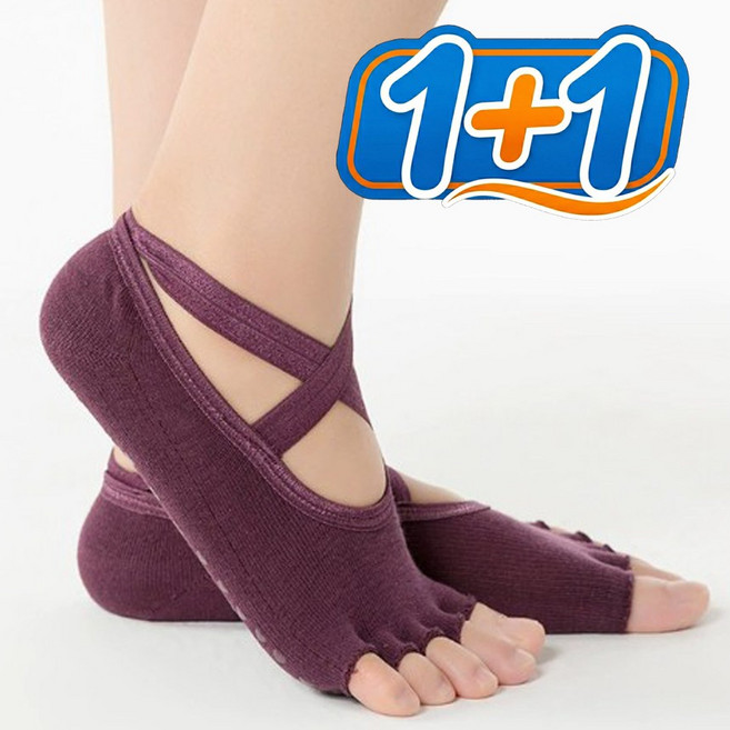 프레페리토 논슬립 필라테스 요가 양말 2켤레 세트