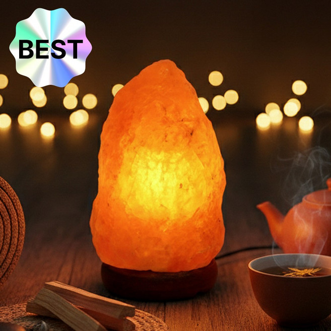 보리네상점 인테리어 무드등 히말라야 천연 소금 램프 조명, 1호(1.2~2kg)