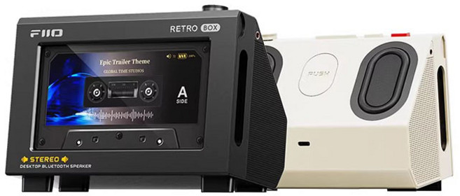 FiiO Retro Box 무선 블루투스 스피커 HIFI 음질 USB DAC M33 M21 JM21겸용, 블랙