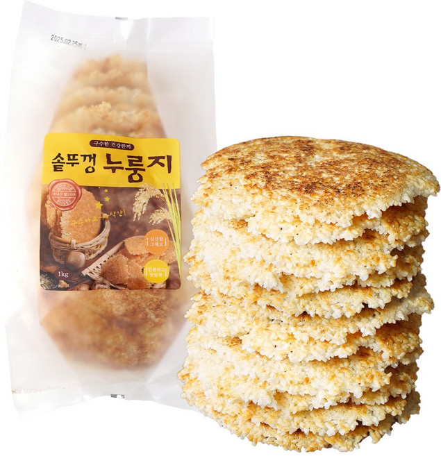 전라도청년 옛날 솥뚜껑 누룽지, 1개, 1kg