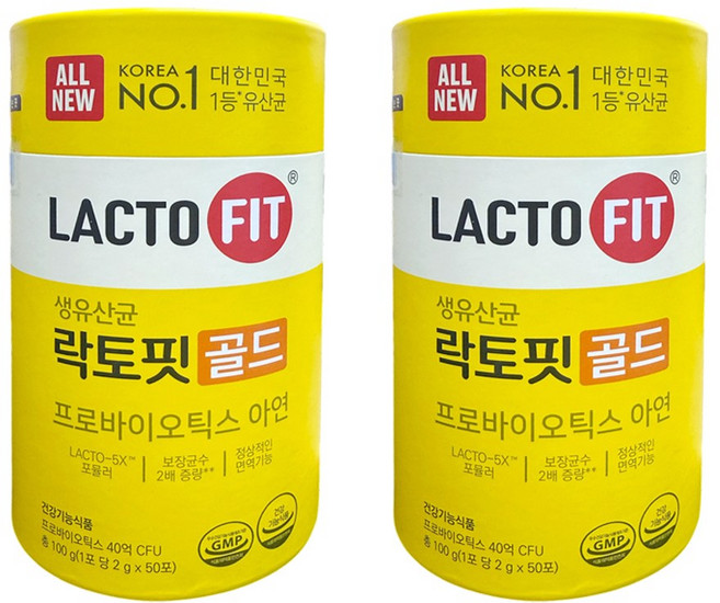 종근당건강 락토핏 생유산균 골드, 100g, 2개