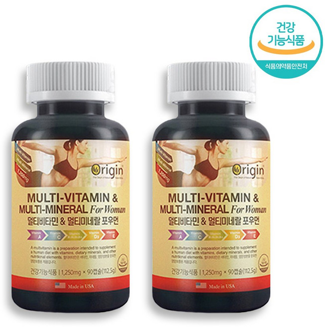 여자 피로회복 종합비타민 아연 마그네슘 비타민d 미네랄 영양제 여성 종합영양제 멀티비타민 앤 복합비타민 여성종합비타민 비타민b12 스프링리버, 90정, 2개