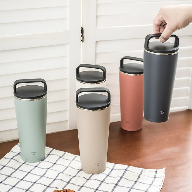 조지루시 코끼리 손잡이 텀블러 보온보냉 대용량 물병 720ml SX-LA72H, SX-LA72H 샌드베이지(CM), 1개