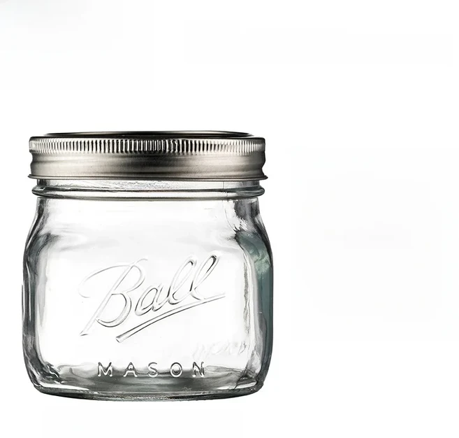 쿠쿠스토어 메이슨 자 유리 밀폐기 오버나이트 아침식사 컵 잼 밀크셰이크 병 음료 투명 아메리칸 스타일