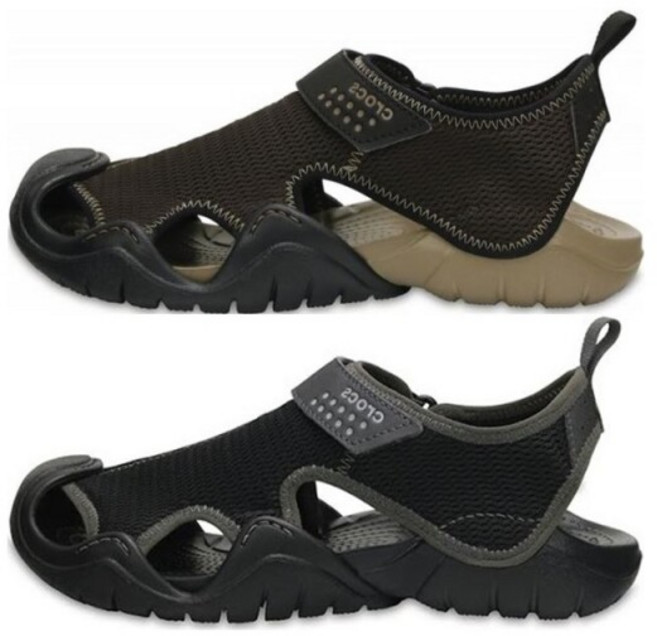 [크록스] 남성 스위프트워터 OL 샌들 203967 블랙 에스프레소 2종택1 / Swiftwater OL Sandal M