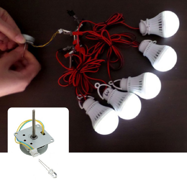 마이크로풍력발전기 과학 실험 교육용 학습 실험 키트, 1개