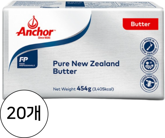 앵커 버터, 20개, 454g