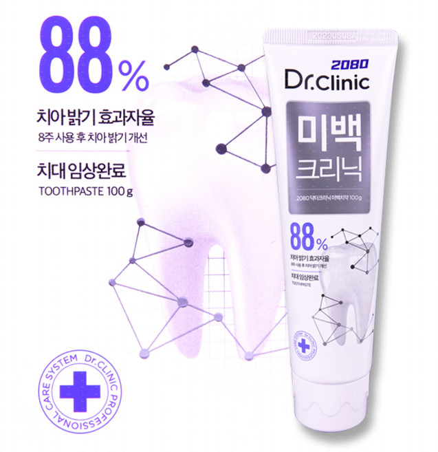2080 닥터크리닉 미백크리닉 치약 120g, 100g, 10개