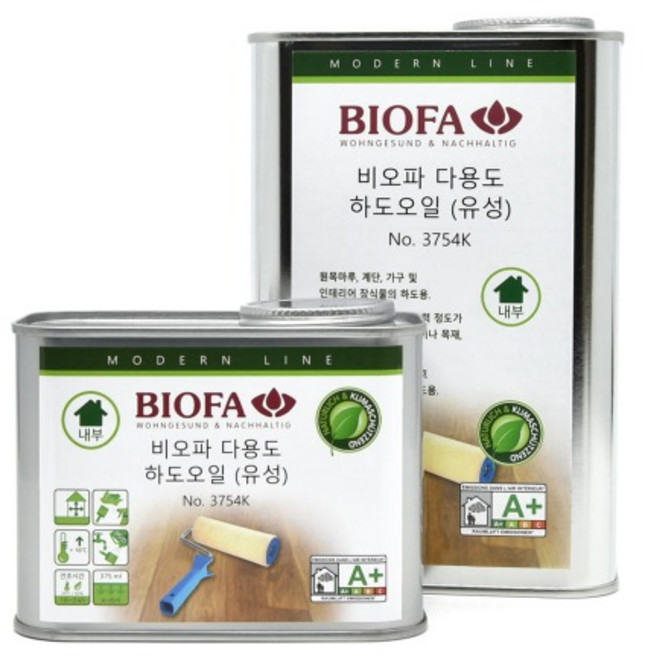 비오파 하도 오일 3754K 강력한 침투와 목재 재질 강화 하도용 오일, 2500ml, 1개
