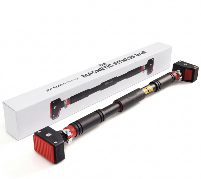 블루선 가정용 턱걸이 문틀 철봉 풀업바, 블랙