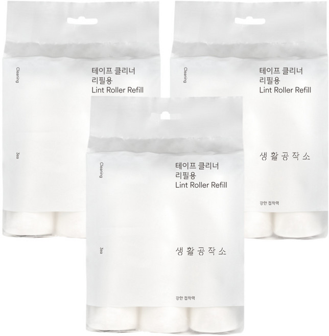 생활공작소 테이프클리너 리필 3p, 3개