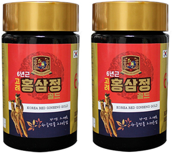 6년근 고려 홍삼정 골드 1병+1병, 240g, 2개