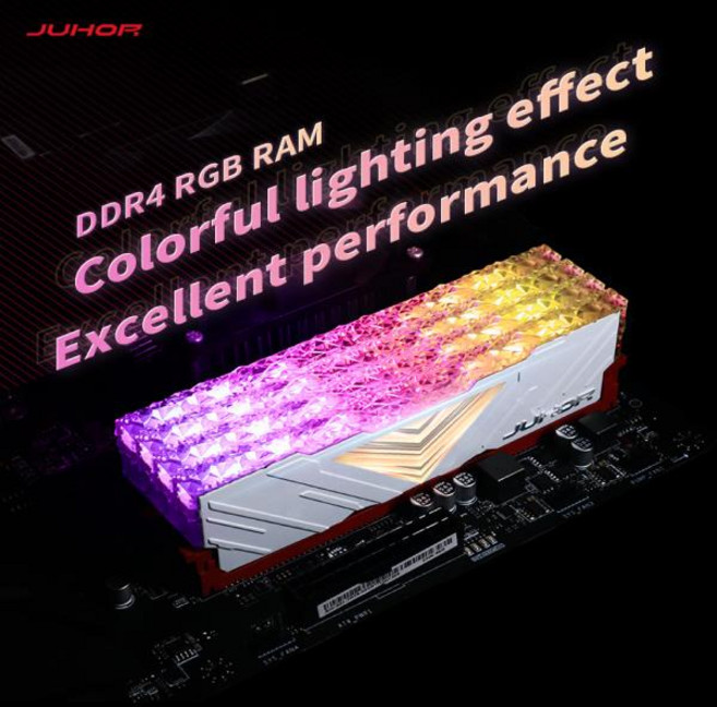 JUHOR 듀얼 채널 메모리 램 데스크탑 메모리 램 RGB DDR4 8GB X2 16GB X2 3200MHz 3600MHz 키트, 02 White 3200 8GX2pcs, 02 White 3200 8GX2pcs, 한개옵션1