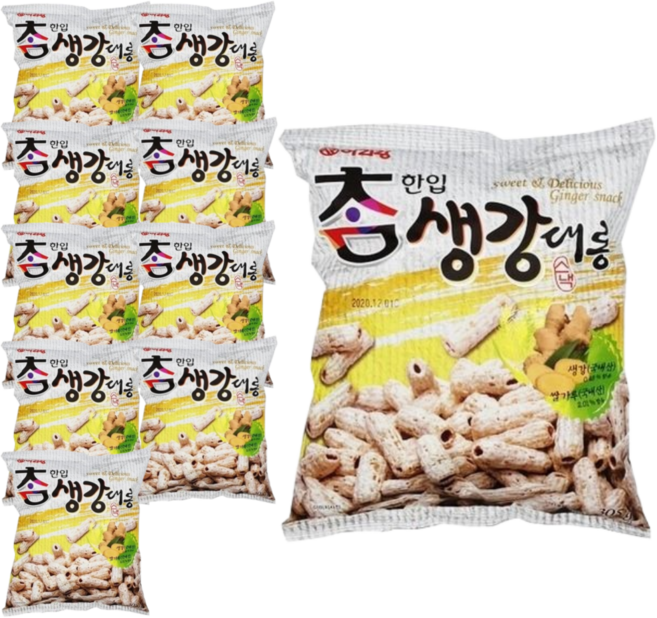 아리랑 한입 참 생강 대롱, 305g, 10개