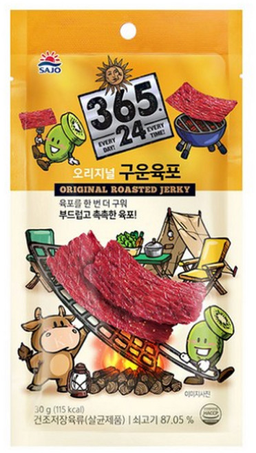 사조해표 365.24 오리지널 구운육포 30g 5개