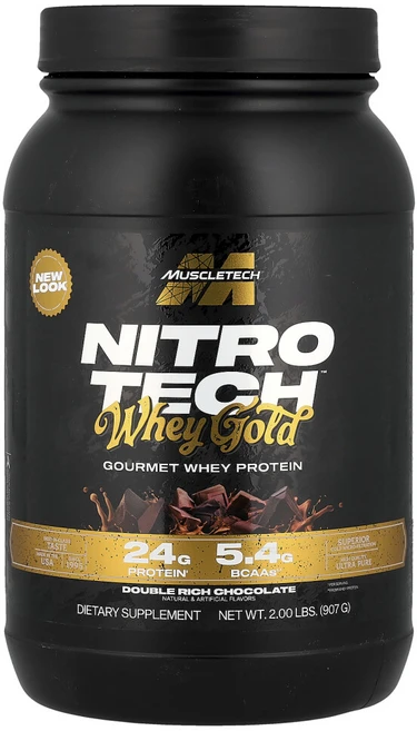 머슬테크 Nitro Tech 100% 유청 골드 더블 리치 초콜릿 910g(2.01lbs), 910g, 1개 - 쿠팡