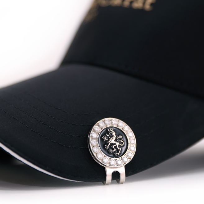 마틴캐럿 크라운 소버린 다이아몬드 모이사나이트 볼마커 골프 파크골프, 1개, 모이사나이트 블랙