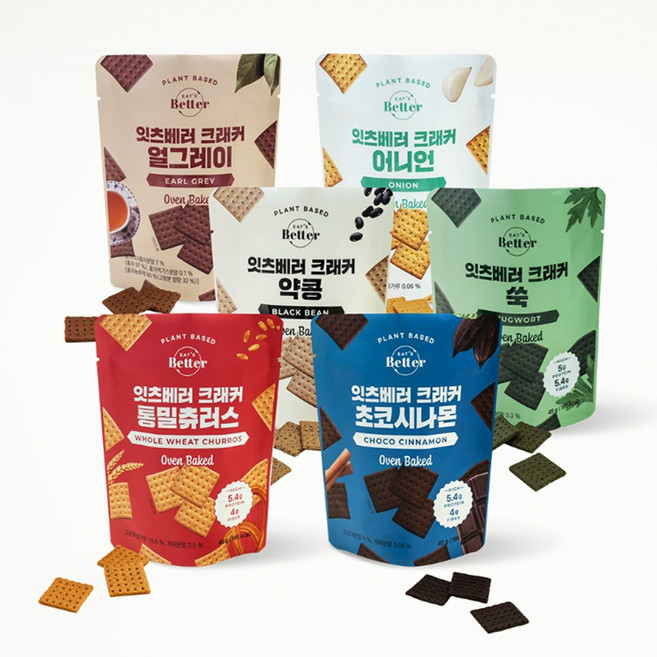 잇츠베러 크래커 골고루 혼합 6종 세트, 1개, 45g
