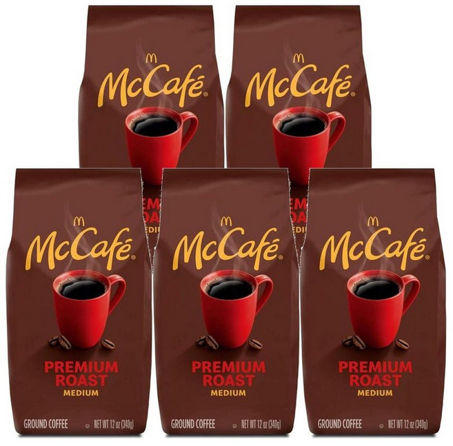McCafe 맥카페 프리미엄 로스트 미디엄 로스트 그라운드 분쇄커피 340g, 5개