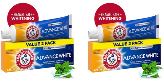암앤헤머 어드벤스 충치 예방 화이트닝 치약 불소 함유 클린 민트 170g 2개입 2개 - 쿠팡