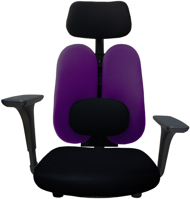 체어민 CM006 국산 5단 높이조절 팔걸이 좌식의자 듀얼 등받이 요추형 발포방석, 12.퍼플_메쉬(006BK12PP)