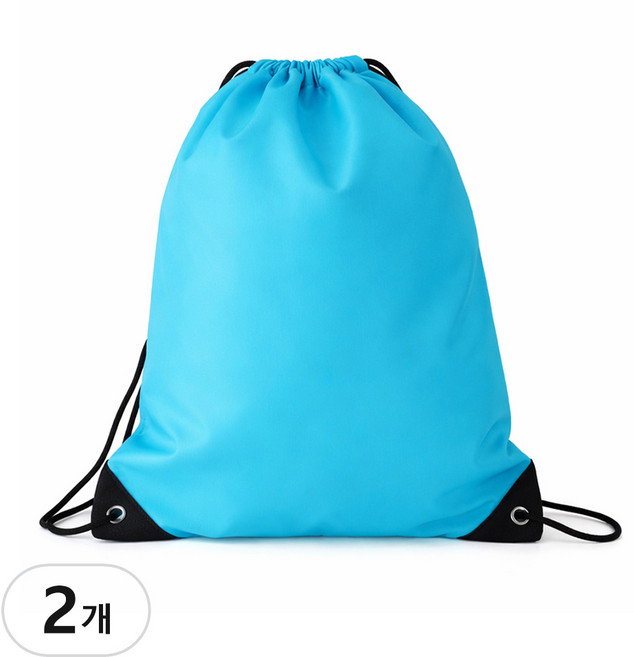 다용도 스트링백 신발 주머니 2개 경량 짐색 스포츠백 보조 가방, 1세트, 블루 2개