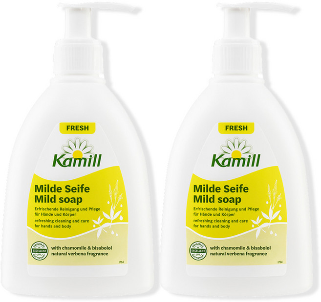 카밀 마일드 솝 핸드 & 바디워시 프레쉬, 300ml, 2개