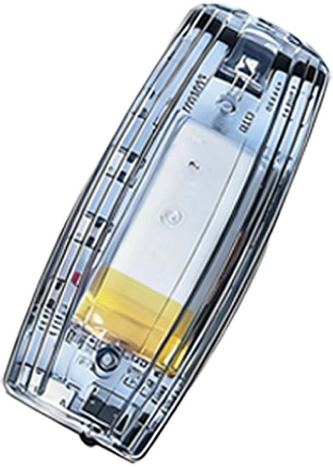 충전식 LED 안전 경광등 클립형 어깨 경고등 휴대용 순찰, 투명, 1개