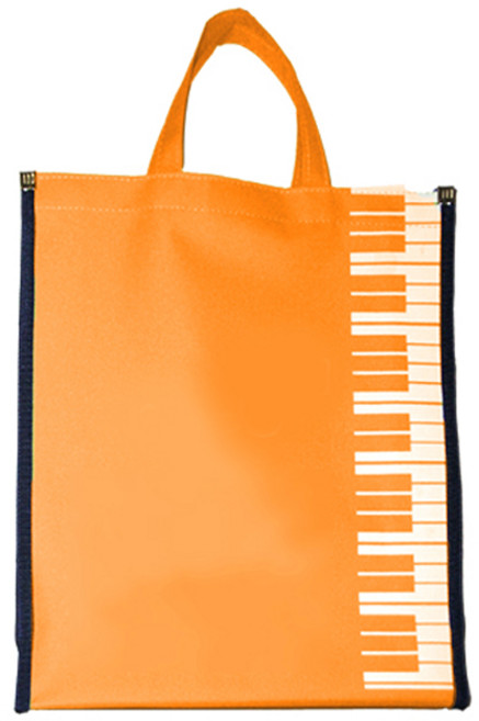 주황색 건반 인쇄 피아노 학원 신주머니 보조 가방