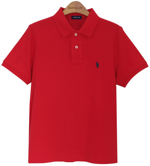 라파클럽 남녀공용 피케 반팔 카라 셔츠 티셔츠