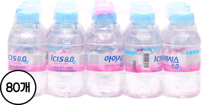 아이시스 8.0 생수, 200ml, 80개