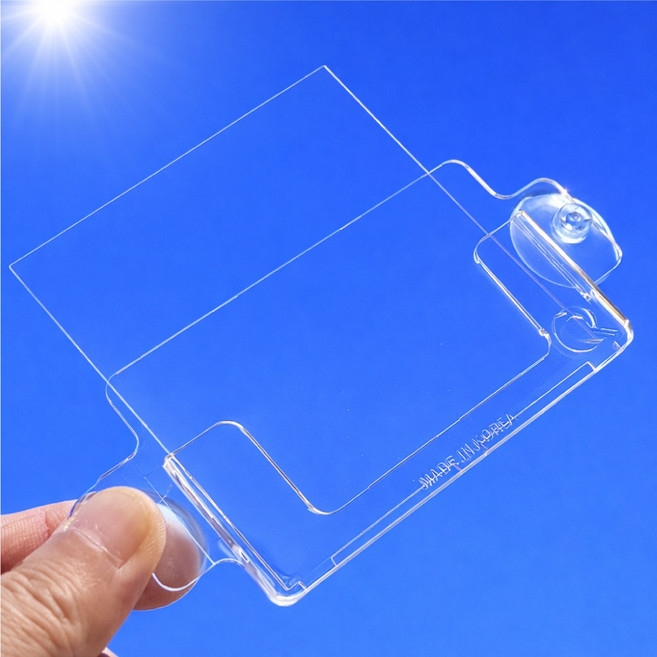 상인몰 아파트 주차스티커홀더 주차스티커부착판 케이스 세트 주차번호판 부착면 90x90mm S701PC9090, 1개, 투명