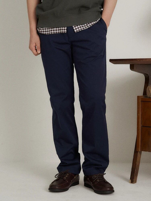 [국내백화점] 빈폴 26SS [Essential] 여름 스탠다드핏 치노 팬츠 - 네이비 면바지 여름바지 남자바지