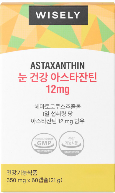 와이즐리 눈 피로 개선 아스타잔틴 12mg, 1개