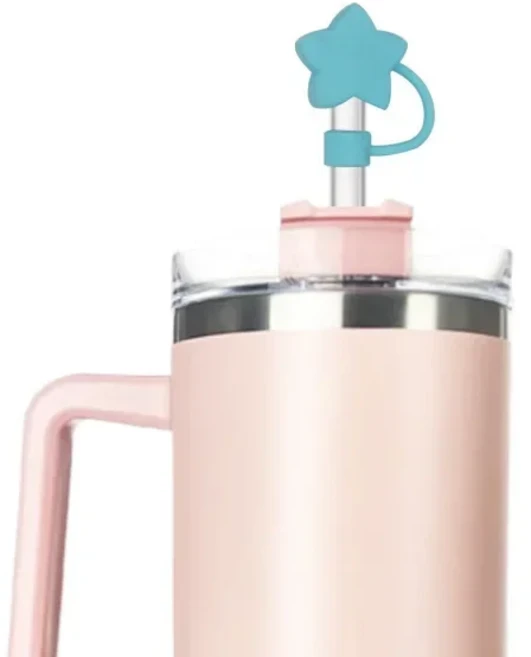 재사용 가능한 실리콘 빨대 보호대 스탠리 컵용 커버 캡 토퍼 30 oz 텀블러 0.4 in/10mm 1 개