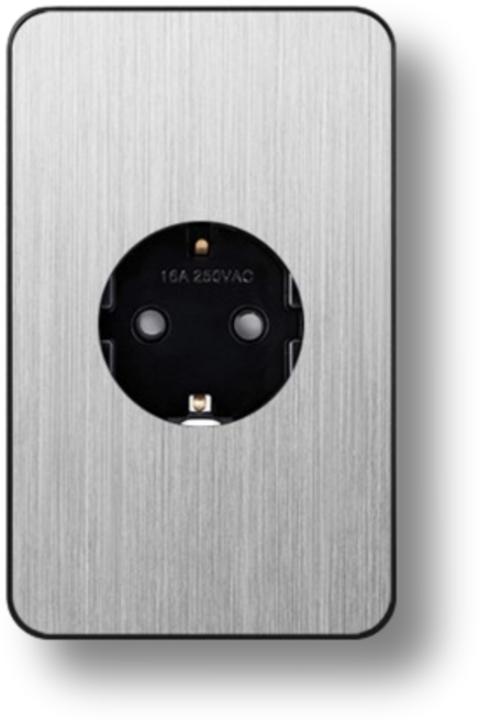 아크라이트 디아트 배선기구 27.[매입콘센트]1구 실버헤어라인, 1개