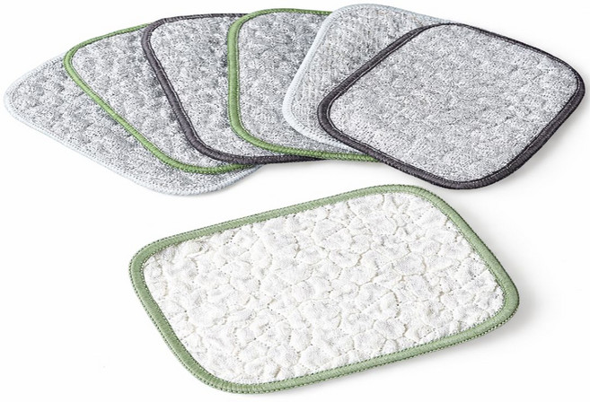 다온몰 양면 수세미 은사 면사 스크래치 방지 다용도 주방용품, 1세트, 6개