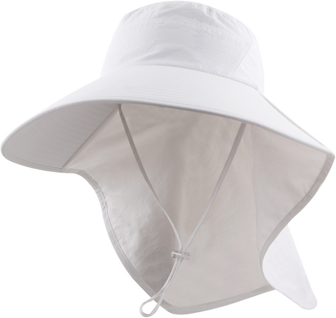 MQUM 자외선차단 모자 햇빛가리개 챙넓은 모자, 화이트, 1개
