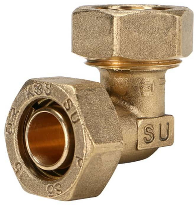 녹슬지않는수도부속 인테리어배관 황동 엑셀 양엘보 15mm 좁은공간배관설치 황동엘보연결