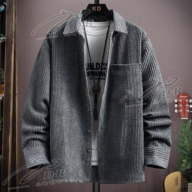 스타일닥터 남성 셔츠 상의 두꺼운 코듀로이 남성복