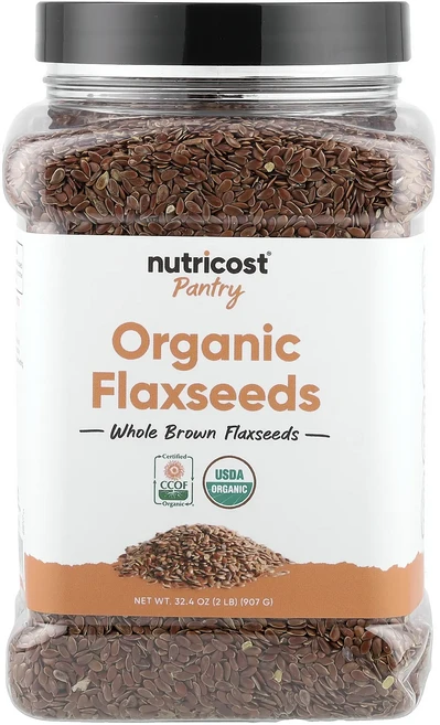 프리미엄상품 Nutricost 팬트리 유기농 아마씨 907g(32.4oz) 부모님챙기세요, Nutricost팬트리유기농아마씨907g324oz, 907g, 1 - 쿠팡