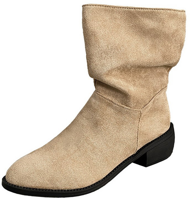 타니즈 르마 여성 봄 가을 스웨이드 미들힐 앵클부츠 (4.5cm)