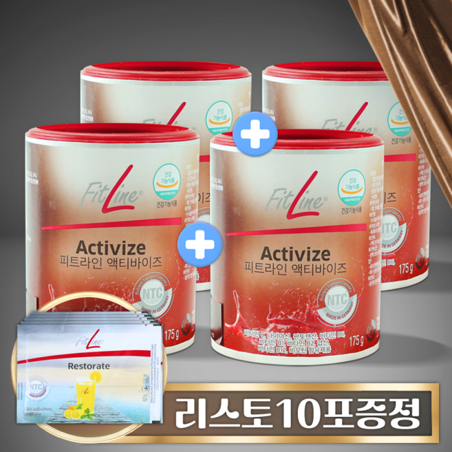 [온식구먹기프로젝트 4통+10포] 리스토10포 + 피엠인터내셔널 독일PM쥬스 피엠코리아 액티바이즈 액티바이저 엑티바이즈 4통, 1세트, 700g