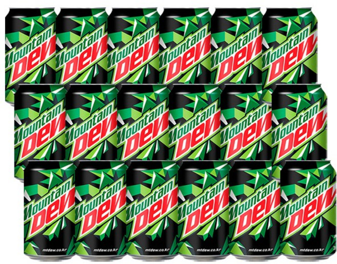 롯데칠성 마운틴 듀, 355ml, 18개